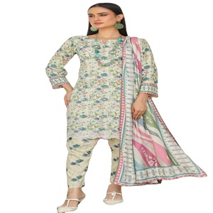 Costumes Panjabi pour femmes-Lehenga Choli pour femmes Costumes 3 pièces en lin par Bin Hameed Vol VARDA coutures personnalisées disponibles - Product Image 1