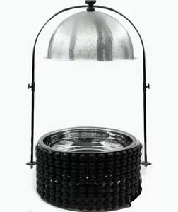 El lujoso buffet de platos calientes de metal ofrece la misma elegancia tanto en eventos formales como en reuniones informales. - Product Image 6