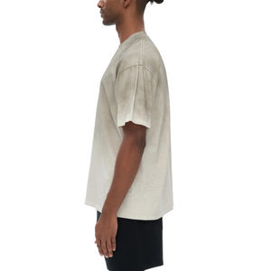 Camiseta Vintage Personalizada de Algodón 100% de 240 gramos, Lavado Ácido, Efecto Desgastado, Fabricante, Efecto Descolorido por el Sol, Lisa y Lavada - Product Image 4