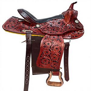 Selle d'équitation en cuir de buffle 100% naturel de style européen, fabriquée à la main avec arceau en bois pour cavalier homme et femme - Product Image 3