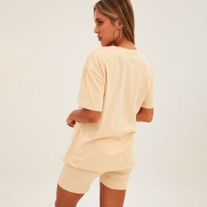 Conjuntos de Camiseta de Manga Corta de Alta Calidad para Mujer, Conjuntos de Shorts Deportivos Holgados con Cordón Ajustable y Forro - Product Image 4