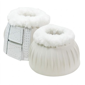 Botas de Soporte para Caballos con Ribete de Piel Sintética de Primera Calidad, Envolturas para Patas de Color Sólido con Correa de Velcro (Par) - Product Image 3