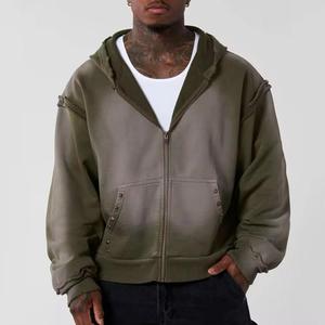 Sweat à capuche délavé pour homme, respirant, design OEM durable, qualité supérieure, pour un usage décontracté - Product Image 5