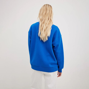 Sudadera Oversize 100% Algodón para Mujer, Sudadera Lisa de Cuello Redondo Estilo Urbano para Mujer, Venta al por Mayor, Personalizable - Product Image 2