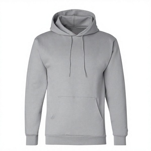 Sweat-shirt à capuche en molleton 100% coton pour homme, couleur unie, décontracté, avec poche kangourou avant, coupe classique, hiver, service OEM - Product Image 1
