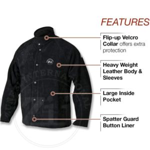 Chaqueta de Seguridad Ignífuga FR, Negra con Panel Trasero Rojo, Corte Regular, Ropa de Trabajo de Protección Contra Incendios, Mangas de Poliéster, Resistente al Calor de 300C-500C - Product Image 2