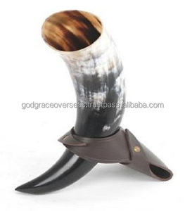 Corne à boire Viking authentique de meilleure qualité avec support en fer sans fuite Agate nordique pour les décorations - Product Image 5