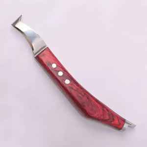 Cuchillo de Herrador de Acero de Damasco Premium IRON para Recorte de Herraduras, Hoja Hecha a Mano, Herramientas Veterinarias, OEM, Marca Privada - Product Image 1