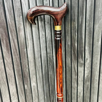 Bastón Plegable de Madera de Palisandro Original, Regalo de Graduación - Bastón Multifuncional de Palisandro de 37 Pulgadas (Aprox.)