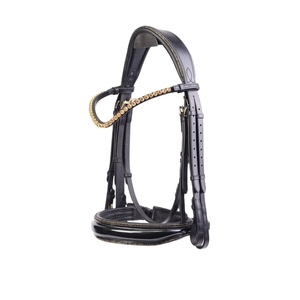 Luxury Indian Horse Equestrian Leather Bridle <b>Top</b> Supplier Customizable with Durable <b>Crystal</b> Brow Band Patent Noseband - Product Image 1