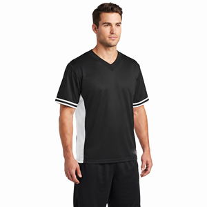 Maillot de football à col en V pour homme, manches courtes, épaules tombantes, maillots de lacrosse sublimés pour homme - Product Image 1