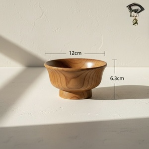 Bol à salade en bois naturel ILAHI, écologique, en bois d'acacia, style vintage, logo personnalisé, pour mariage, ustensiles de cuisine, vaisselle, en stock - Product Image 5
