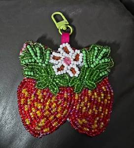 Bohemian Embroidered Beaded <b>Keychain</b> Handmade Gift for Her with Premium Craftsmanship Luxury Floral Embroidery Beaded <b>Keychain</b> D - Product Image 3