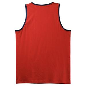 เสื้อกล้ามถักแขนกุดคอกลมสีขาวสำหรับผู้ชายลำลองสีทึบขนาดพลัสไซส์ - Product Image 3