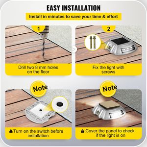 Set di 16 Luci Solari Bianche Luminose per Terrazza, Impermeabili, Senza Fili, Installazione a Vite per Vialetti e Pavimentazioni Esterne - Product Image 6