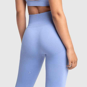 <b>Women</b> High Waist Yoga <b>Leggings</b> Full Length Solid Color Elastic Waist Spandex Nylon Fitness Pants <b>leggings</b> pants style yoga - Product Image 4