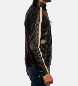 Chaqueta de Cuero para Hombre, Estilo Motero, Corte Ajustado, Piel de Cordero Genuina, Chaqueta Cortavientos Suave, Chaquetas Personalizadas - Product Image 5