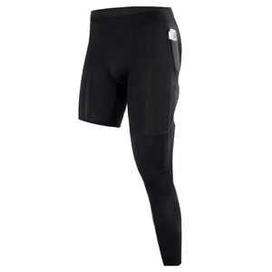 Men's Compression One Leg Tights Pants Breathable <b>Knee</b> Length Spandex/Polyester Basketball Sportswear Running Gym Sport Fitness - Product Image 1