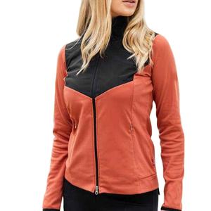 Chaqueta de equitación para mujer, cortavientos, de forro polar, transpirable, de tejido softshell con estampado de cuero PU. - Product Image 1