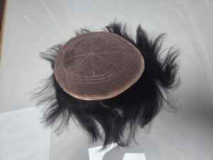 Prothèse capillaire complète en dentelle, cheveux humains indiens Remy, bouclée pour hommes, densité 100%, longueur courte TAZ HAIR BANGLADESH - Product Image 2