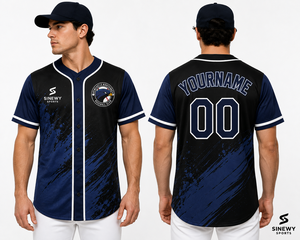 Maillot de baseball pour homme SINEWY SPORTS, personnalisé, sublimé, 100% polyester, manches courtes, évacuation de l'humidité, coupe classique - Product Image 6