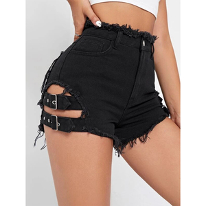 Shorts en jean pour femmes professionnels, élégants, style streetwear, avec bretelles, shorts de fabricant haut de gamme - Product Image 6