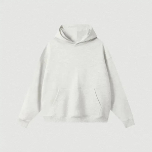 Sweat-shirt à capuche en coton tissé de haute qualité pour homme, 380 GSM, coupe oversize, en tissu éponge, couleur unie, style streetwear, collection automne-hiver - Product Image 4