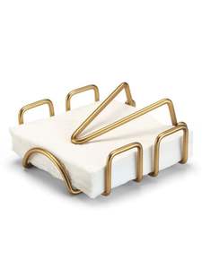 Accessoire de banquet pour restaurant, accessoire de table haut de gamme, support décoratif carré, décoration de table en métal doré, élégant porte-mouchoirs - Product Image 2