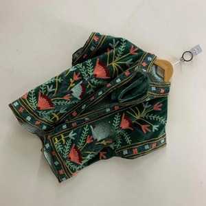 Green Velvet Suzani Embroidered Vest with Belt Festival Outfit Artisan Embroidery Bohemian Vest <b>Short</b> Sleeveless <b>Jacket</b> - Product Image 1