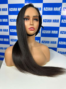 Peluca de Cabello Humano Virgen 100% Sin Procesar con Encaje Frontal, Cutícula Alineada, Disponible en Estilos de Ondas Profundas, Ondas Naturales y Lisos - Product Image 4