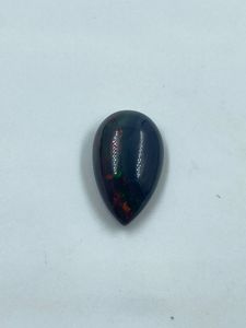 Black Natural <b>Fire</b> Opal Pear Cut Loose <b>Stone</b> 4.67Carat 10.70x17.60MM for Jewelry Making - Product Image 6