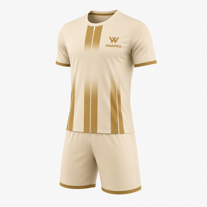 Conjunto de Camiseta de Fútbol para Hombre WARPRO, Manga Corta, Cuello Redondo, Degradado Dorado, Poliéster, Absorbe la Humedad, Ajuste Atlético, para Todas las Temporadas - Product Image 4