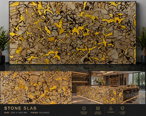 Panel Decorativo de Piedra Septaria para Diseño de Interiores, Revestimiento de Paredes, Diseño Moderno, Acabado Pulido, Muebles para el Hogar - Product Image 2
