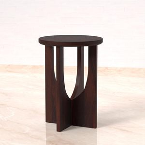 Solid Wood End <b>Table</b> – 22" <b>Tall</b> Round Side <b>Table</b> for Living Room or Bedroom, Handcrafted Accent <b>Table</b> in Walnut Finish, Easy - Product Image 1
