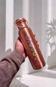 Copper Chakra Engraved <b>Water</b> <b>Bottle</b> Ayurvedic Drinking <b>Bottle</b> Reusable Yoga Wellness Travel Office <b>Gym</b> Leakproof <b>Bottle</b> - Product Image 5