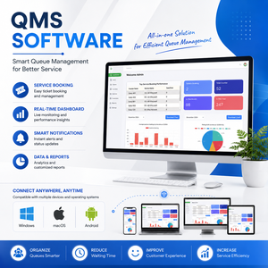 Software de Gestión de Filas para Hospitales, Bancos y Centros de Servicio |   AT-QMS – Disponible para OEM - Product Image 1