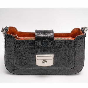 2025 nuevo diseño de moda para mujer, bolso de hombro de cuero de cocodrilo genuino de alta calidad, bolsos de fábrica duraderos con cremallera para mujer - Product Image 3