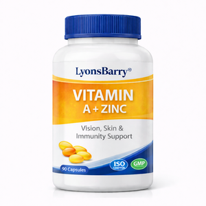 วิตามินเอ + ซิงค์ แคปซูล – บำรุงสายตา ผิวพรรณ และภูมิคุ้มกัน – รับผลิตแบบ OEM แบรนด์ส่วนตัว ผ่านมาตรฐาน GMP สำหรับส่งออก - Product Image 1