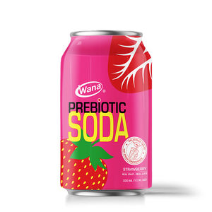 Refresco de Fresa Prebiótico en Lata de 330 ml, con Fruta Real, 100% Jugo, Sin Azúcar - Product Image 1