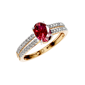 Bague de fiançailles en diamant rubis en or 14 carats 18 carats certifiée IGI prix bon marché achat en gros personnalisé OEM ODM bijoux de mariage pour femmes - Product Image 6