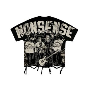 Camiseta Retro Vintage de Manga Corta para Hombre y Mujer - 100% Algodón, Tejido de Punto, Logo Frontal en Blanco, Corte Holgado, Ecológica - Product Image 2