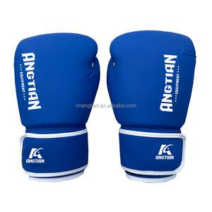 Gants de boxe Muay Thai en cuir à lacets avec logo personnalisé, vente en gros d'usine, avec technologie d'évacuation de l'humidité, gants d'entraînement unisexes - Product Image 5