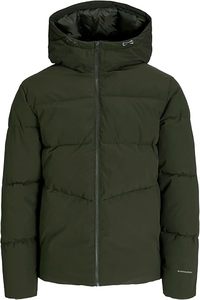 Veste matelassée bleue à capuche pour homme, alternative au duvet, fermeture éclair, légère, coupe régulière, pour l'hiver - Product Image 6