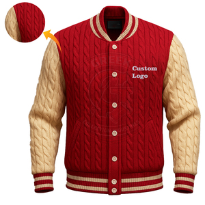 Cardigan en tricot personnalisé Delta Sorority DST, rouge beige, manches boutonnées, pour hommes et femmes, broderie grecque, style universitaire - Product Image 1