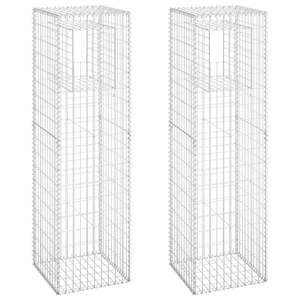 2 Postes de Hierro para Cestas de Gaviones de 19.7"x19.7"x70.9" - Elegantes Adornos de Jardín - Product Image 2