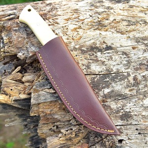 Cuchillo de Camping Hecho a Mano Personalizado de Acero al Carbono con Punta Recta, Hoja de 3mm de Grosor, 9 Pulgadas de Longitud Total, Mango de Hueso, ODM OEM DIY - Product Image 6