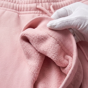 Pink Embroidered Heavyweight Solid 100% Cotton Quick Dry Tracksuit Pants Women Drawstring Jogger Sweatpants Side Stripe Casual - Product Image 3