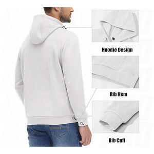 Sweat-shirt à capuche décontracté pour homme, ultra doux, doublé polaire, en mélange polyester-coton, avec impression par sublimation et sérigraphie sportive - Product Image 2