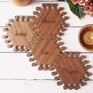 Posavasos de madera personalizados para regalo corporativo, tapete de madera natural para bebidas, artículo promocional - Product Image 4