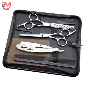 Multi-Color Rainbow <b>Barber</b> Scissor Set Steel Shears Hollow Ground <b>Blades</b> 15-Piece Tool Kit for Salon OEM Wholesale - Product Image 1